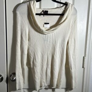 NWT Heart N Crush Long Sleeve Ivory‎ Ribbed Top Size XL